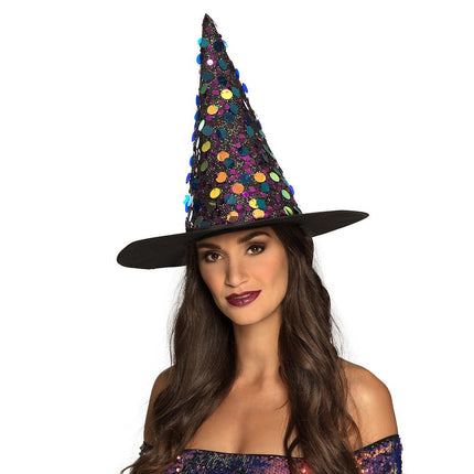 Halloween Heksen Hoed Glitter van Boland koop je bij Partywinkel