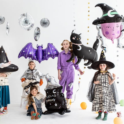 Halloween Helium Ballon Kat Leeg 95cm van Partydeco koop je bij Partywinkel