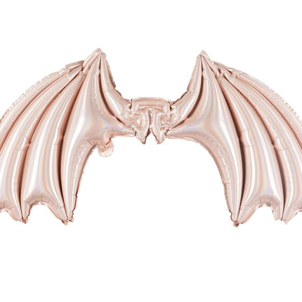 Halloween Helium Ballon Rose Goud Vleermuis Leeg 85cm van Partydeco koop je bij Partywinkel