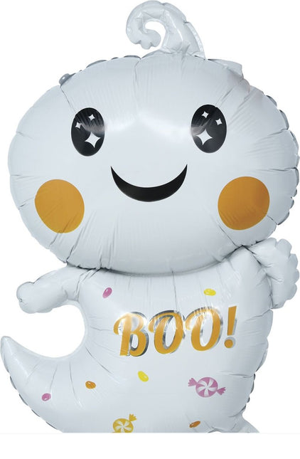 Halloween Helium Ballon Wit Spookje Leeg 75cm van Fiestas Guirca koop je bij Partywinkel