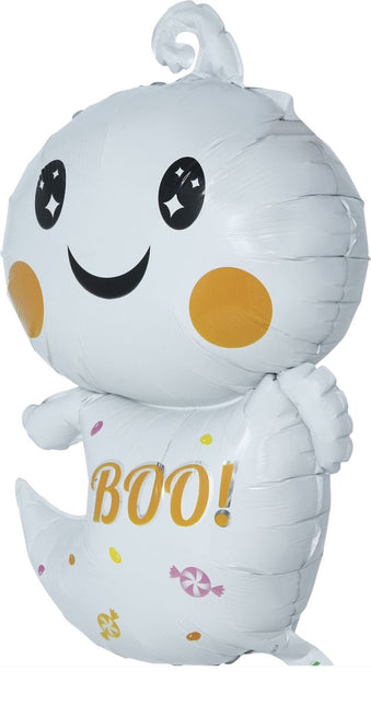 Halloween Helium Ballon Wit Spookje Leeg 75cm van Fiestas Guirca koop je bij Partywinkel