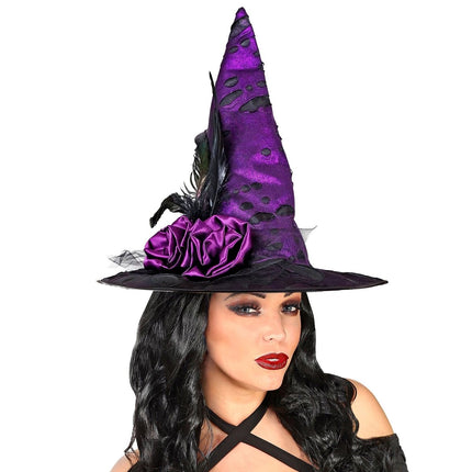 Halloween Hoed Paars Heks van Widmann koop je bij Partywinkel