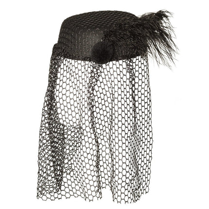 Halloween Hoed Zwarte Sluier van Boland koop je bij Partywinkel