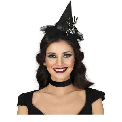 Halloween Hoofdband Heksenhoed Met Spin van Fiestas Guirca koop je bij Partywinkel