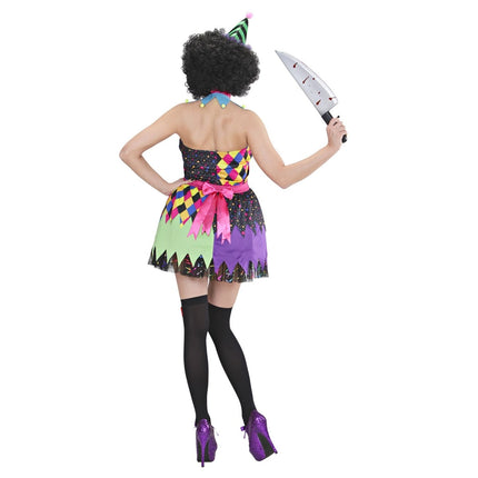 Halloween Jurk Gekleurd Dames Clown van Widmann koop je bij Partywinkel