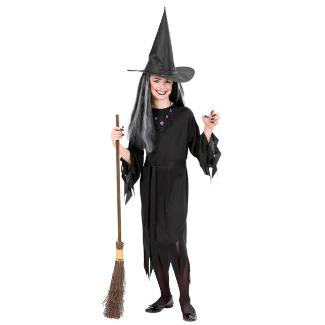 Halloween Jurk Kind Heks 2 delig van Widmann koop je bij Partywinkel
