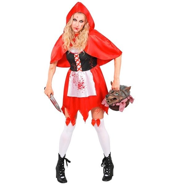 Halloween Jurk Rood Dames Zombie Roodkapje van Widmann koop je bij Partywinkel
