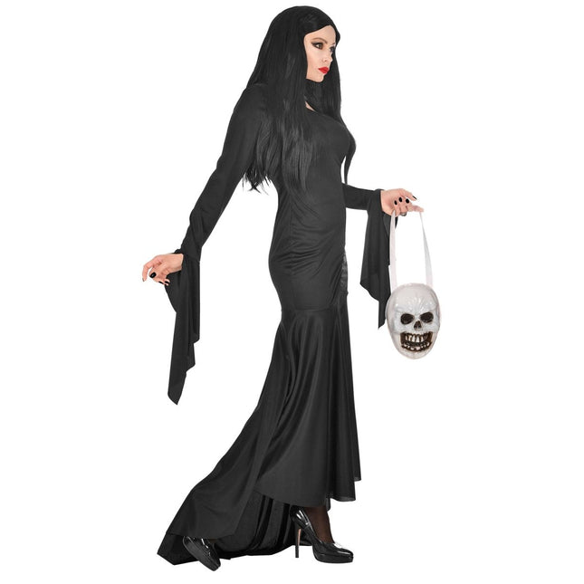 Halloween Jurk Zwart Dames Mortisia van Widmann koop je bij Partywinkel