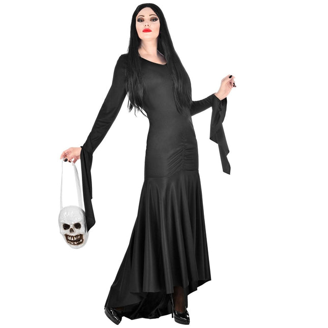 Halloween Jurk Zwart Dames Mortisia van Widmann koop je bij Partywinkel