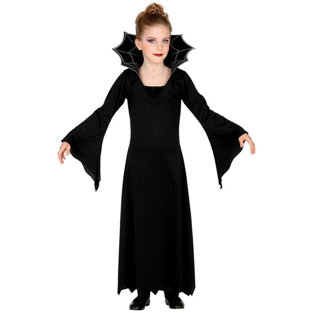 Halloween Jurk Zwart Meisje Vampier 2 delig van Widmann koop je bij Partywinkel