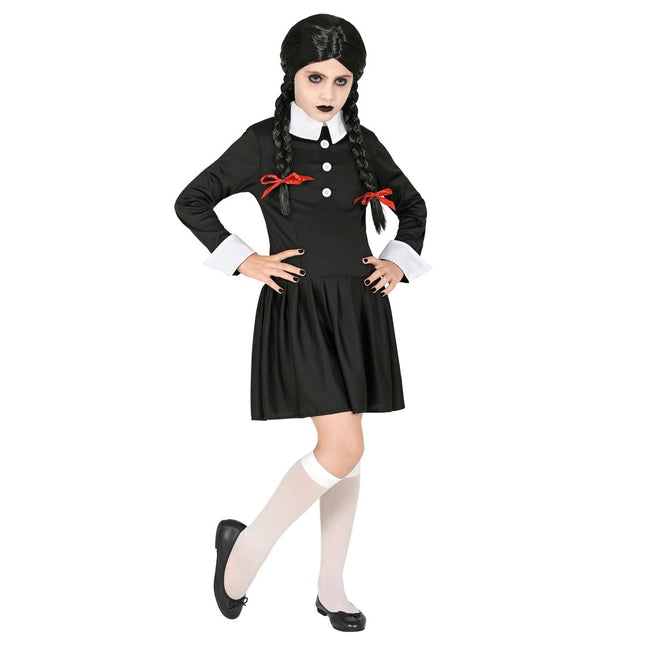 Halloween Jurk Zwart Wit Meisje van Widmann koop je bij Partywinkel