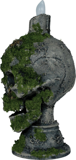 Halloween Kandelaar Doodshoofd Met Kaars 35cm van Fiestas Guirca koop je bij Partywinkel