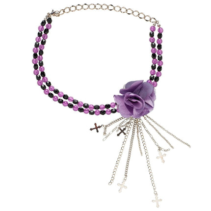 Halloween Ketting Paars Met Roos van Widmann koop je bij Partywinkel