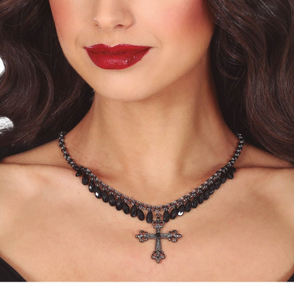 Halloween Ketting Zwart Kruis van Fiestas Guirca koop je bij Partywinkel