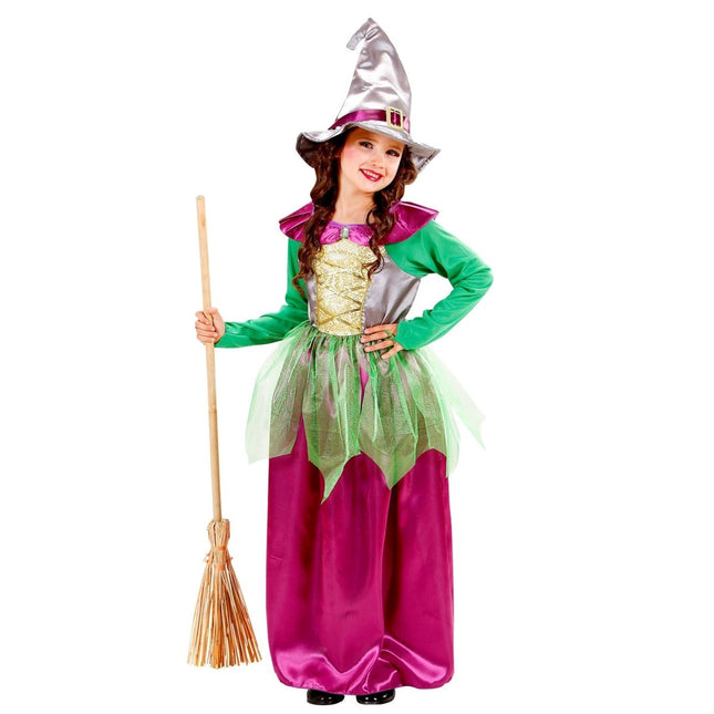 Halloween Kostuum Paars Groen Kind van Widmann koop je bij Partywinkel