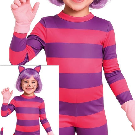 Halloween Kostuum Paars Roze Kind Lachende Kat van Fiestas Guirca koop je bij Partywinkel