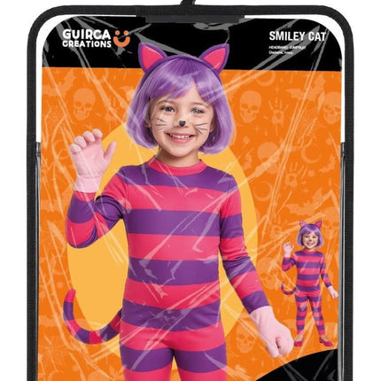 Halloween Kostuum Paars Roze Kind Lachende Kat van Fiestas Guirca koop je bij Partywinkel