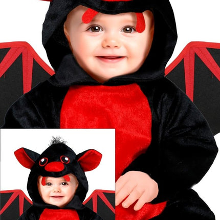 Halloween Kostuum Rood Baby Vleermuis van Fiestas Guirca koop je bij Partywinkel