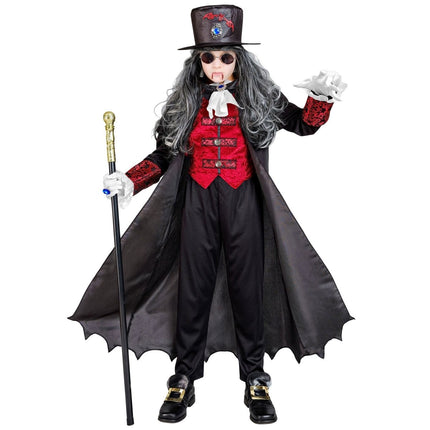 Halloween Kostuum Rood Zwart Kind Vampier van Widmann koop je bij Partywinkel