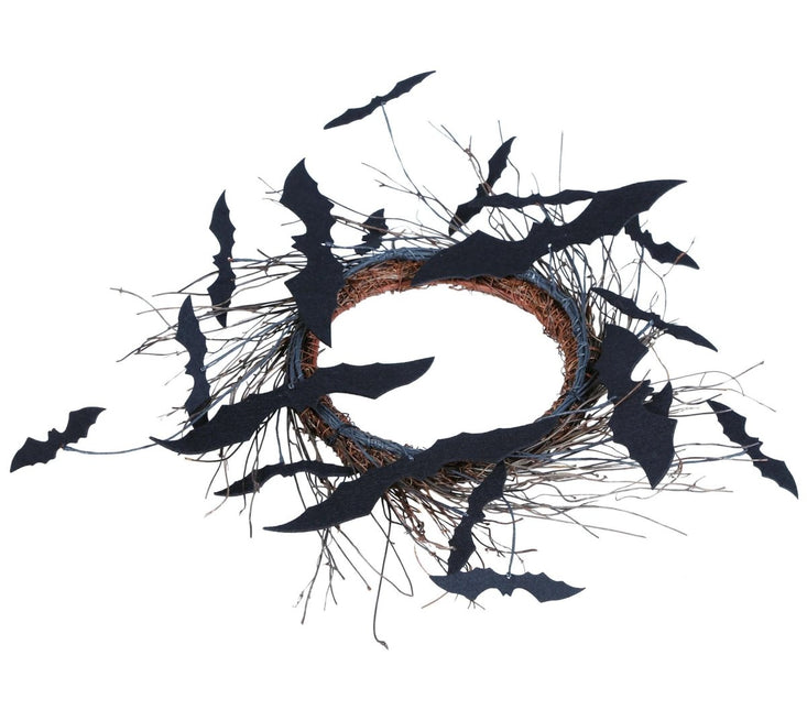 Halloween Kroon Vleermuizen 30cm van Fiestas Guirca koop je bij Partywinkel