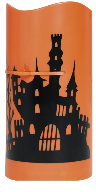 Halloween Led Projector Oranje Kaars 16cm van Fiestas Guirca koop je bij Partywinkel