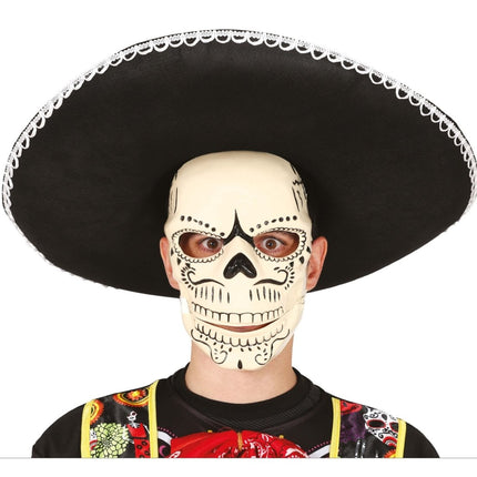 Halloween Masker Beige Skelet van Fiestas Guirca koop je bij Partywinkel