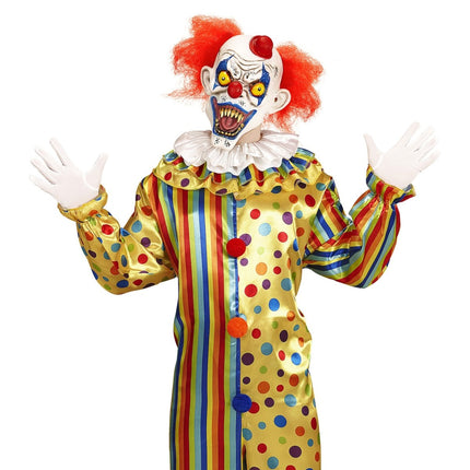 Halloween Masker Clown Met Haar En Hoedje van Widmann koop je bij Partywinkel