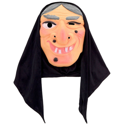 Halloween Masker Heks Met Hoofddoek van Widmann koop je bij Partywinkel