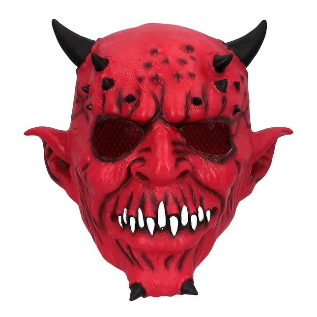 Halloween Masker Rood Creepy Duivel van Boland koop je bij Partywinkel