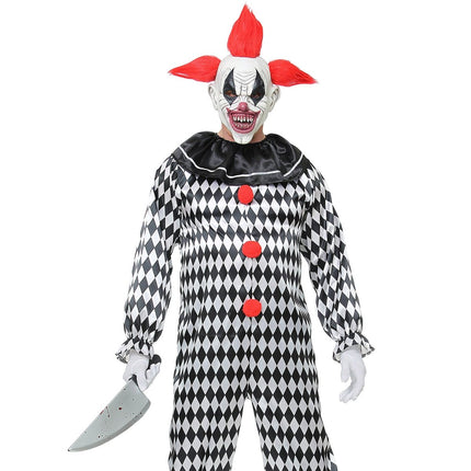 Halloween Masker Rood Wit Clown van Widmann koop je bij Partywinkel