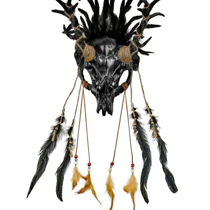 Halloween Masker Stier Met Veren van Widmann koop je bij Partywinkel