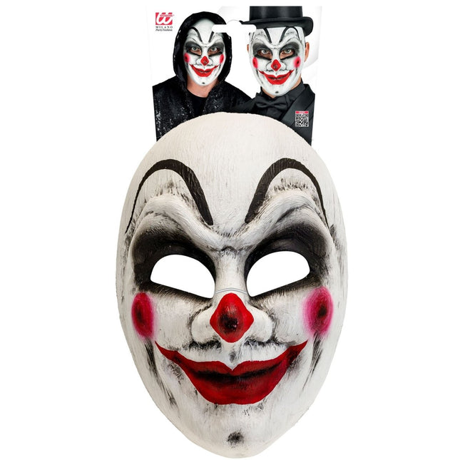 Halloween Masker Wit Rood Clown van Widmann koop je bij Partywinkel