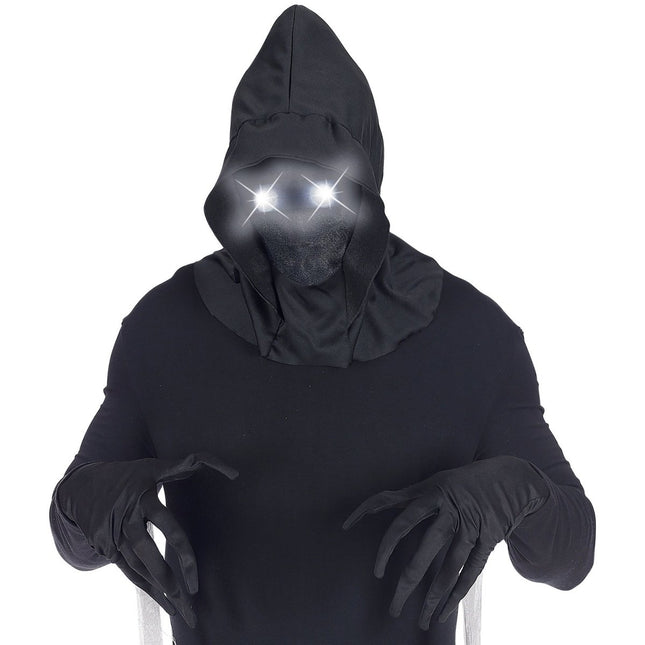 Halloween Masker Zwart Met Wit Licht van Widmann koop je bij Partywinkel