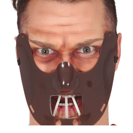 Halloween Mondmasker Bruin van Fiestas Guirca koop je bij Partywinkel