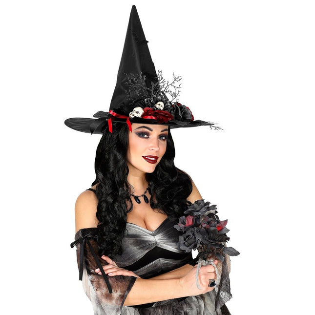 Halloween Nep Bruidboeket Zwart van Widmann koop je bij Partywinkel