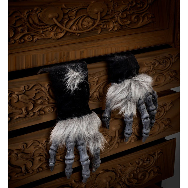 Halloween Nep Hand Monster Met Vacht van Widmann koop je bij Partywinkel