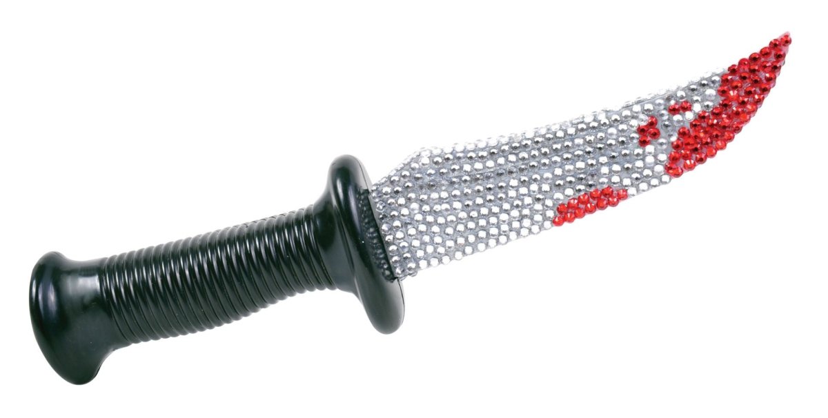 Halloween Nep Mes Glitters 26cm van Ghostface koop je bij Partywinkel