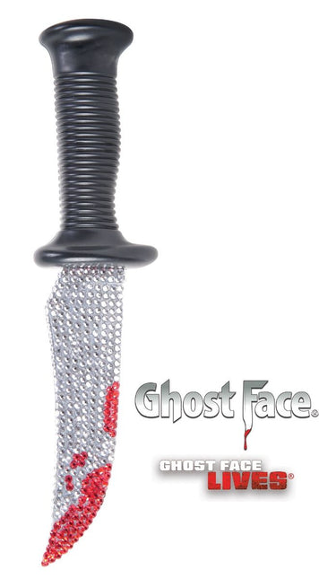 Halloween Nep Mes Glitters 26cm van Ghostface koop je bij Partywinkel
