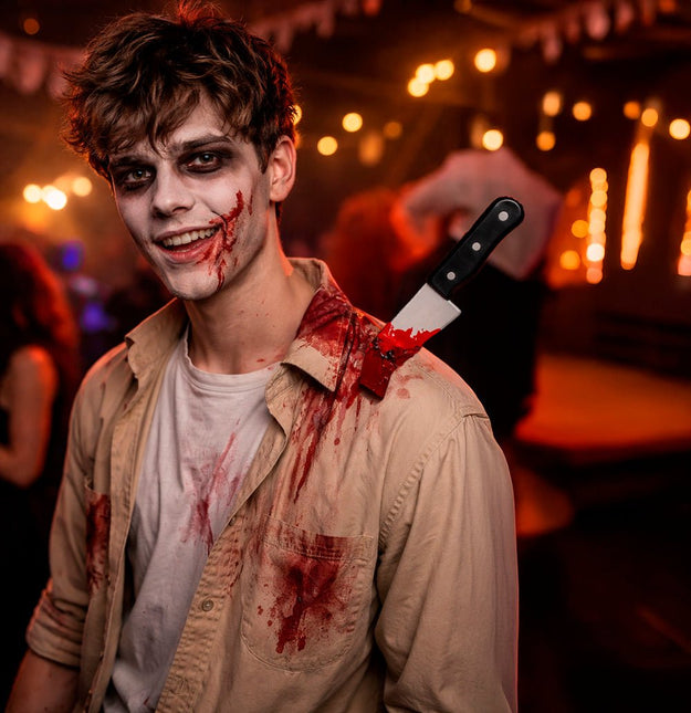 Halloween Nep Mes In Schouder van Fiestas Guirca koop je bij Partywinkel