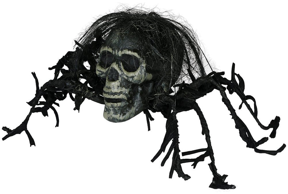 Halloween Nep Spin Schedel 38cm van Fiestas Guirca koop je bij Partywinkel