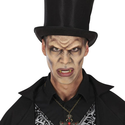 Halloween Nep Tanden Goud Hoektand 2st van Fiestas Guirca koop je bij Partywinkel