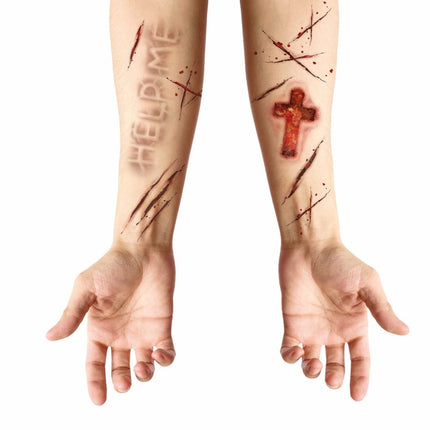 Halloween Nep Tattoos Bezeten van Fiestas Guirca koop je bij Partywinkel