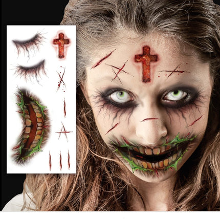 Halloween Nep Tattoos Gezicht van Fiestas Guirca koop je bij Partywinkel