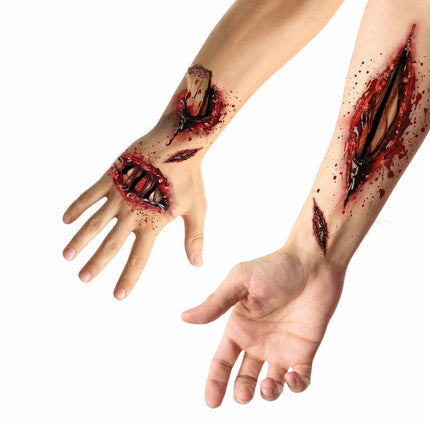 Halloween Nep Tattoos Open Wonden van Fiestas Guirca koop je bij Partywinkel