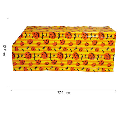 Halloween Pompoen Tafelkleed 2,74m van Fiestas Guirca koop je bij Partywinkel