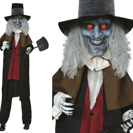 Halloween Pop Begrafenisondernemer Met Licht, Geluid En Beweging 2,3m van Fiestas Guirca koop je bij Partywinkel