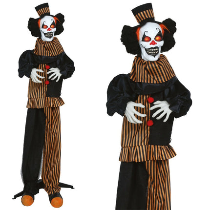 Halloween Pop Clown Met Licht, Geluid En Beweging 1,7m van Fiestas Guirca koop je bij Partywinkel