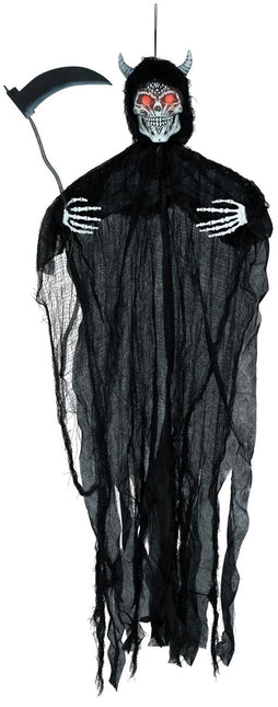 Halloween Pop Duivels Skelet Met Licht En Geluid 1,3m van Fiestas Guirca koop je bij Partywinkel