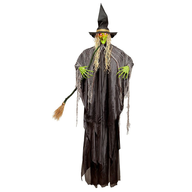 Halloween Pop Heks Met Licht En Geluid 2,4m van Widmann koop je bij Partywinkel