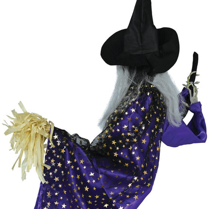 Halloween Pop Heks Met Licht, Geluid En Beweging 75cm van Fiestas Guirca koop je bij Partywinkel